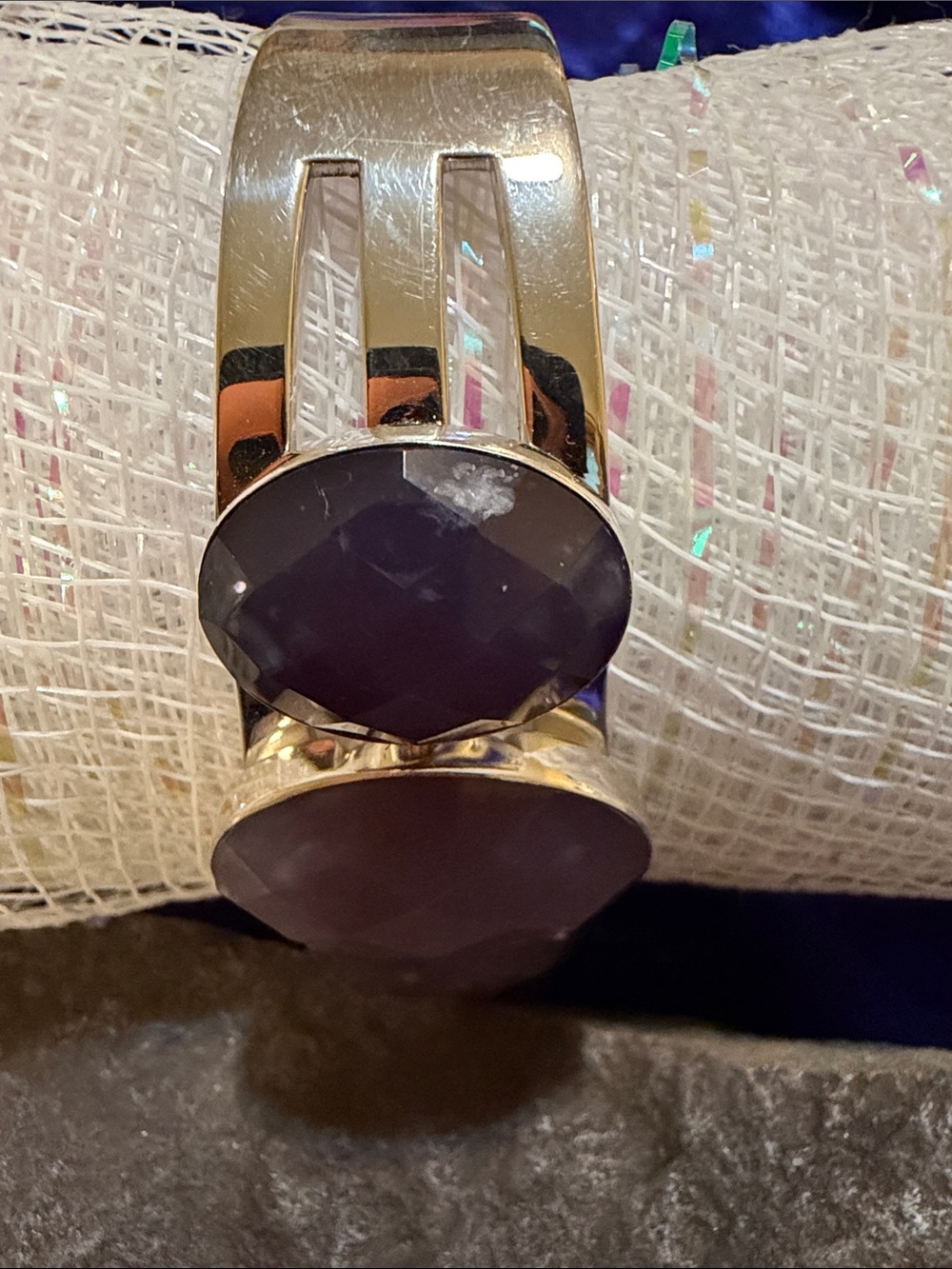 NWT Jay King Desert Rose Amethyst Cuff Bracelet Sterling Silver (246) - Picture 3 of 4